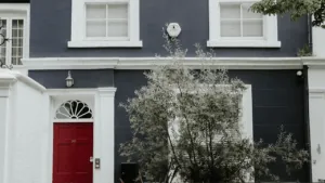 House exterior with fresh paint finish
